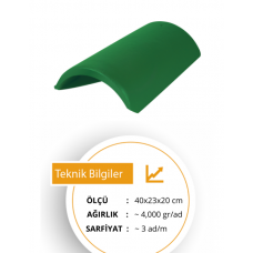 Yeşil Beton Kiremit Mahya Yeşil Beton Kiremit Mahya